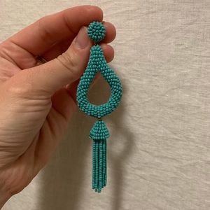 Anthropologie turquoise beaded earrings